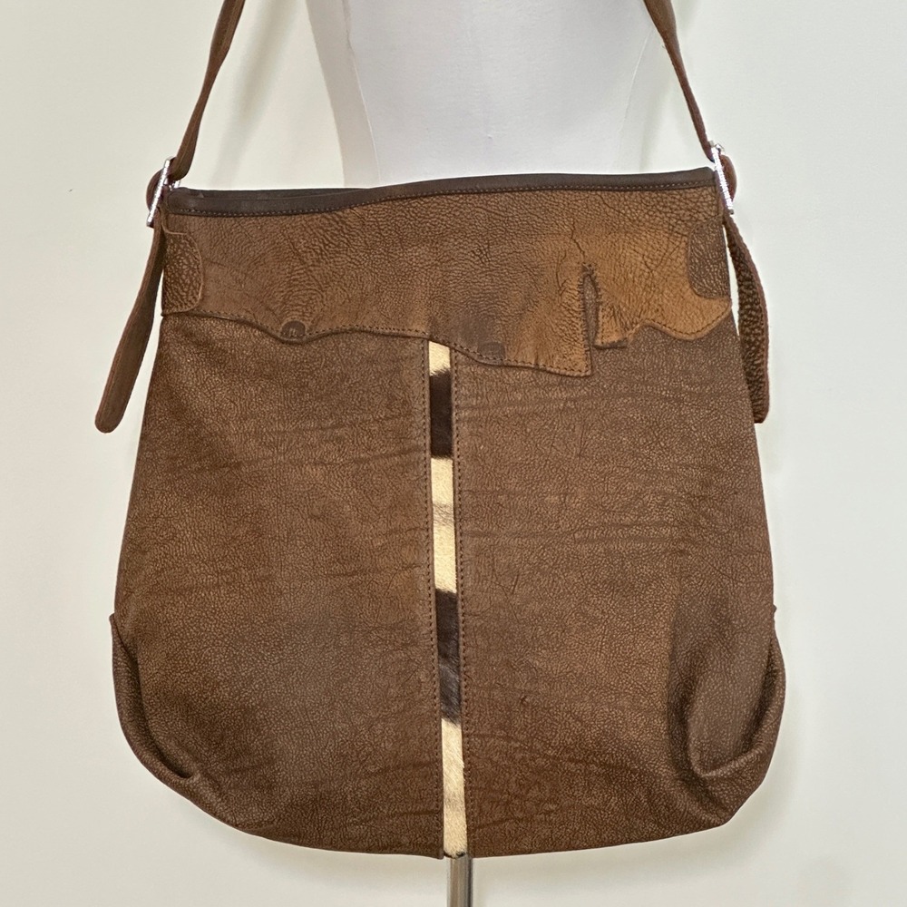WildVeld Shoulder Bag Zebra Hide Stripe Bovine Leather Exotic Statement Western